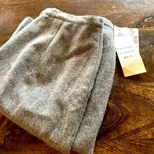 Vintage new with tags Isaac Hazan gray wool aline skirt vintage size 14,modern 4